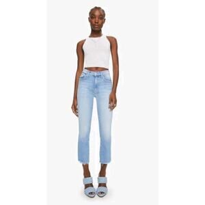 MOTHER Denim The Insider Crop Step Fray Jeans Sz 28 Designer Streetstyle